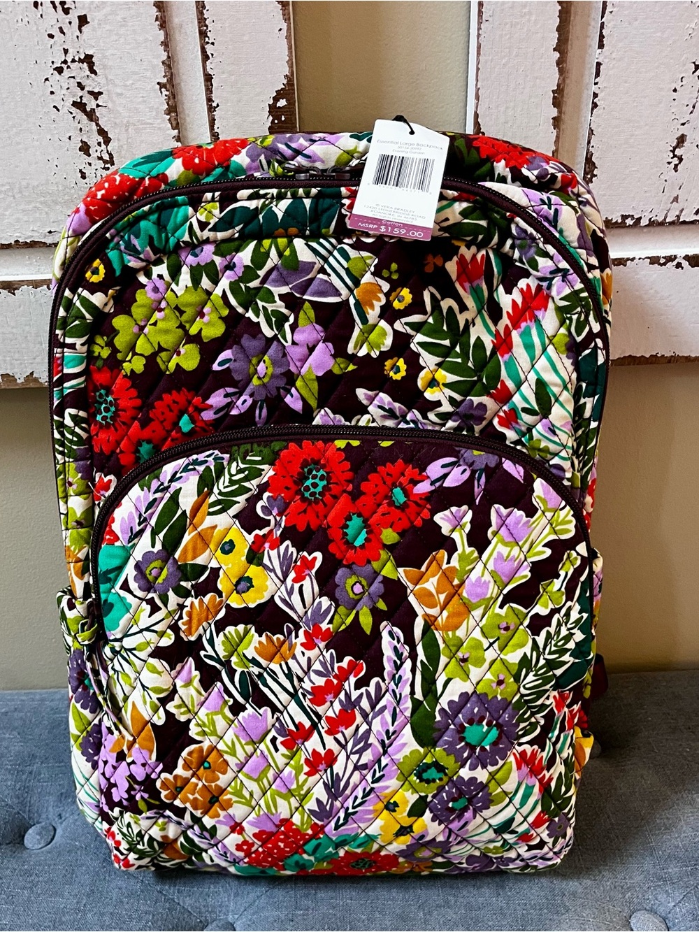 Vera Bradley Quilted Floral Extra Large Backpack - NWT - Evening Garden Pattern